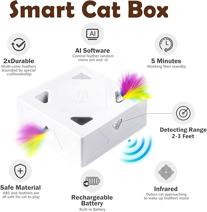 Migipaws Interactive Cat Toy -Migibox Without Popskin, Puzzle Toy - Image 3