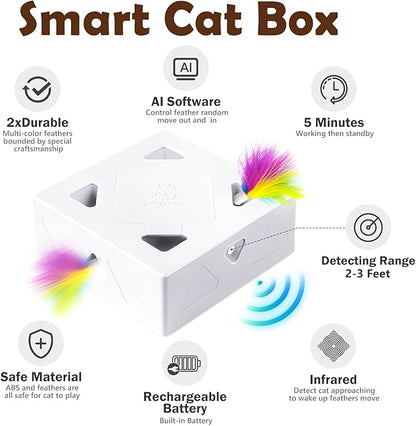 Migipaws Interactive Cat Toy -Migibox Without Popskin, Puzzle Toy - Image 3