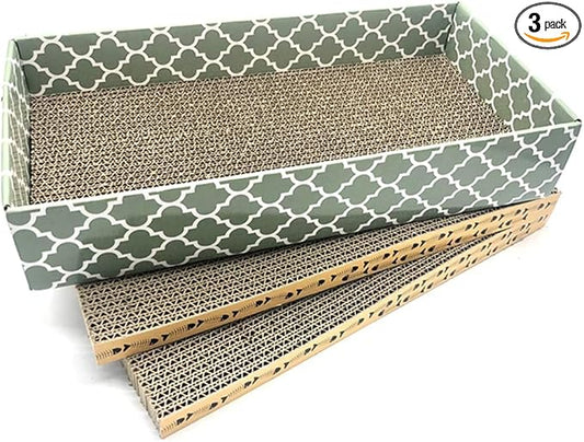 Cat Scratcher Cardboard Scratching Pads Scratch Lounge Bed by MECOOL