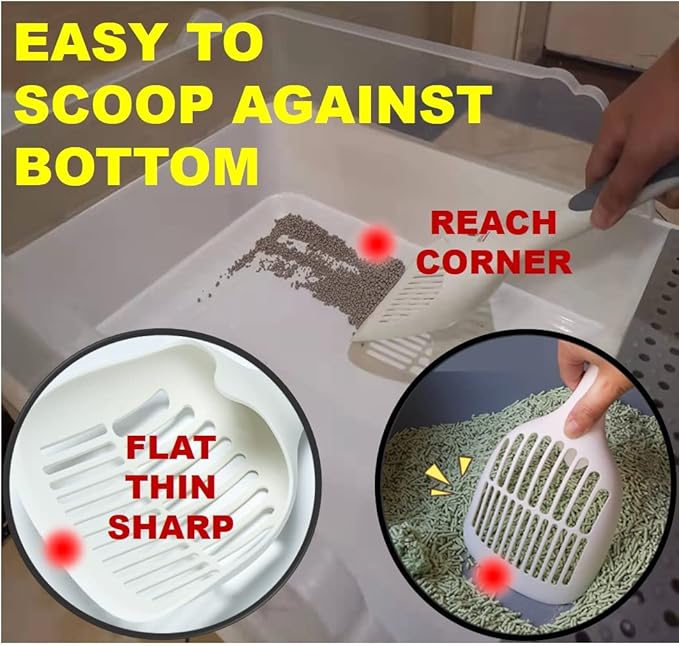 QUALIALL Cat Kitty Litter Box Poop Pooper Scoop Scooper - Image 3