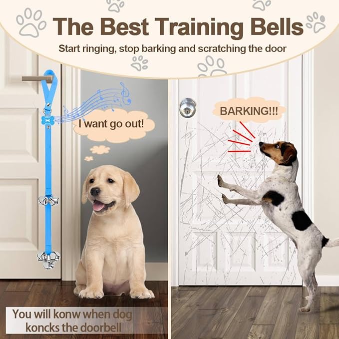 2 Pack Dog Bells, Puppy Potty Training Bell Dog Doorbell Potty Train Dog Bell - Image 4