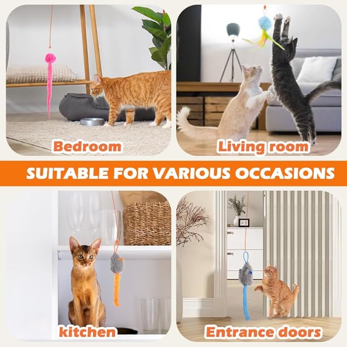 Rechargeable Electric Cat Teaser – Interactive Door Clip Teaser - Image 4