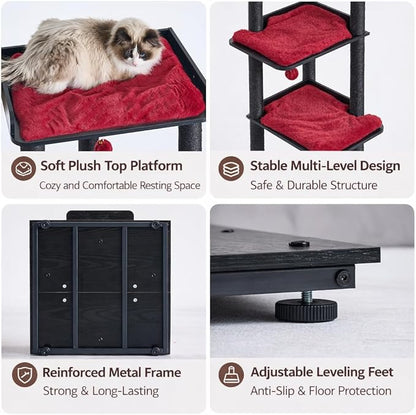 FourFurPets Heavy Duty Cat Tree, 67.7" Cat Tree - Image 6