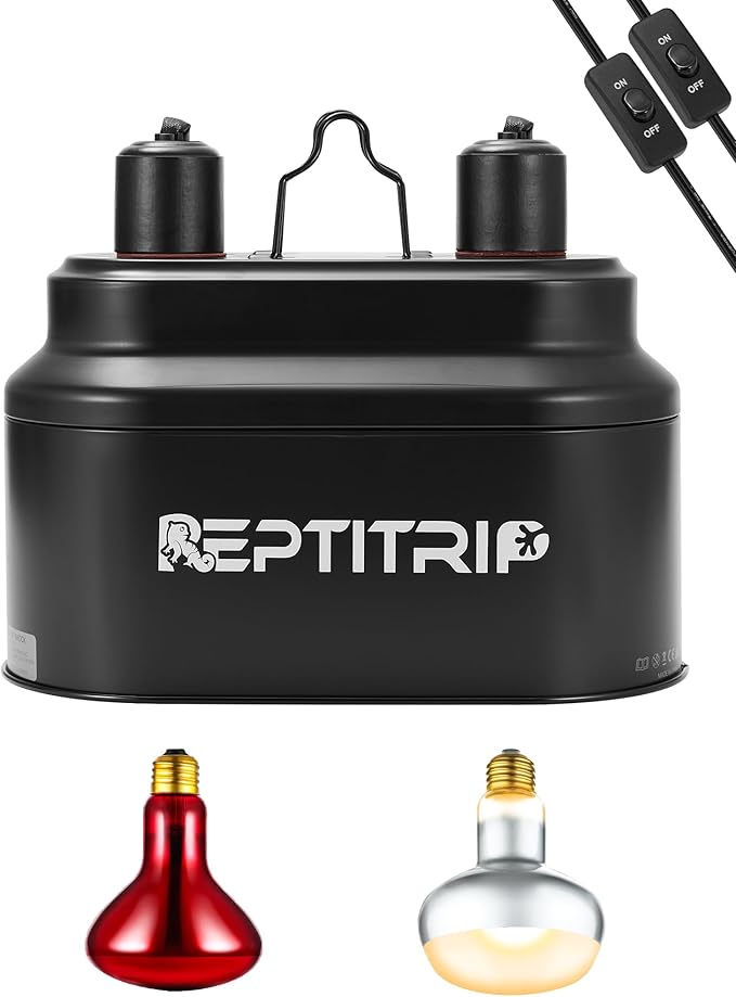 REPTITRIP Dual Reptile Lamp Fixture by REPTITRIP