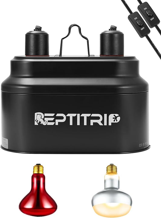 REPTITRIP Dual Reptile Lamp Fixture by REPTITRIP