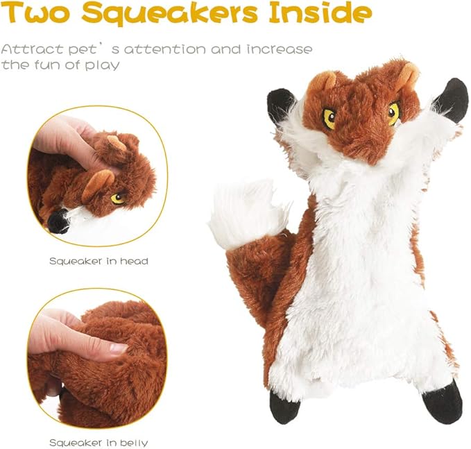 Dog Squeak Toys, No Stuffing Plush Dogs Chew Toy Bundle - Image 4