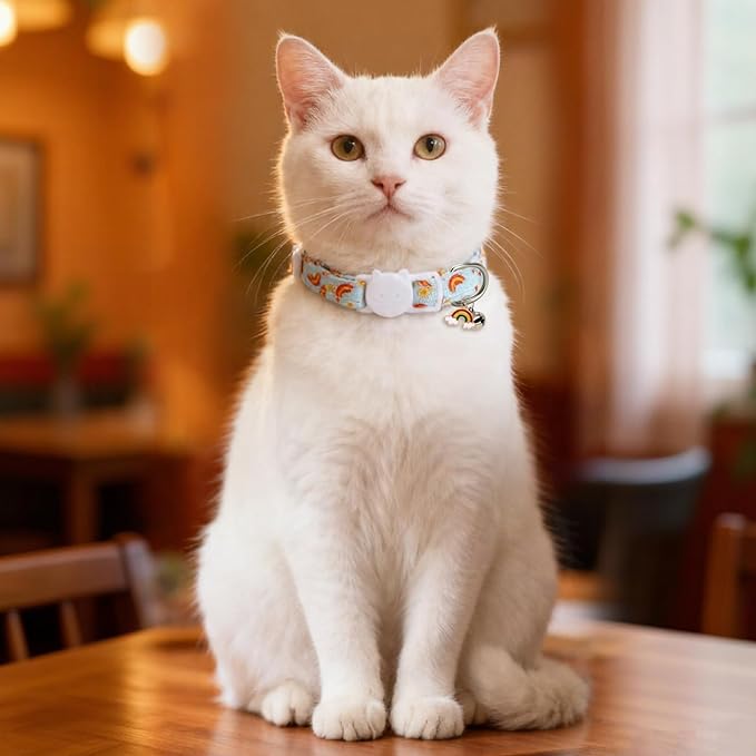 Cat Collars for Girl Cats & Boys, 2 Pack Soft Cotton Breakaway Collar - Image 3