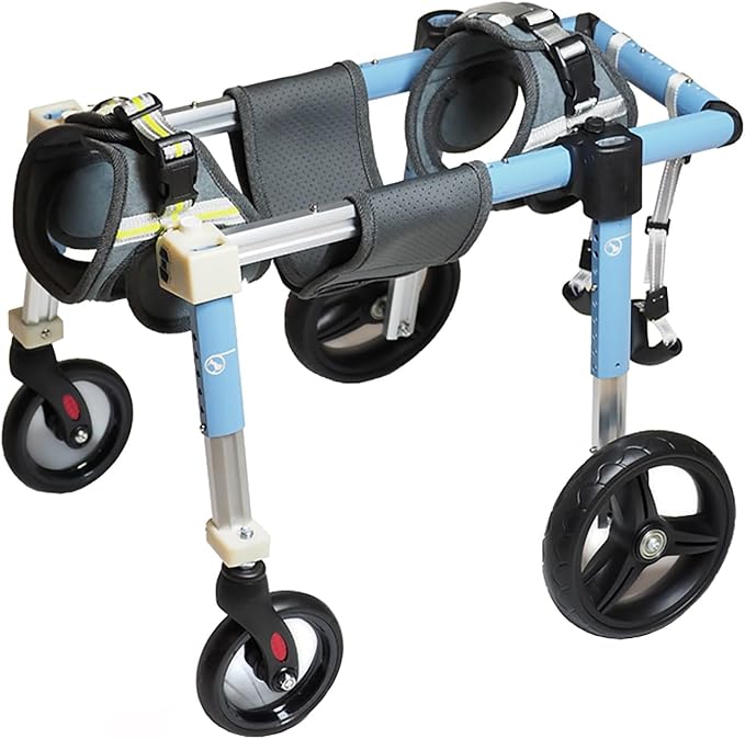 4 Wheel Dog Wheel Chair Leg Brace Adjustable, Back Leg Dog Wheelchair, Dog by Unknown