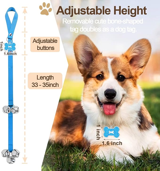 2 Pack Dog Bells, Puppy Potty Training Bell Dog Doorbell Potty Train Dog Bell - Image 2