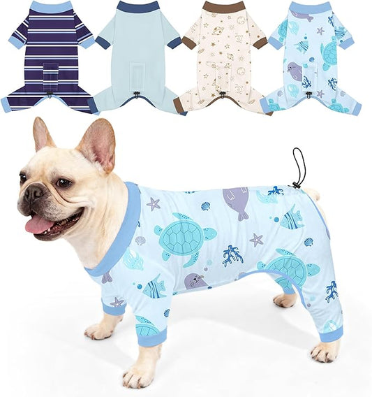 Bienbee Dog Pajamas, 4 Pack Dog Recovery Suit Shedding Suit Cute Soft Puppy by Bienbee