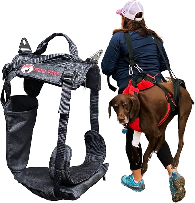 Fido Pro Panza Harness V2 with Deployable Emergency Dog Rescue Sling by FidoPro