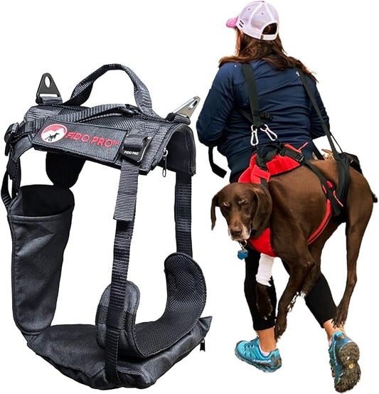Fido Pro Panza Harness V2 with Deployable Emergency Dog Rescue Sling by FidoPro