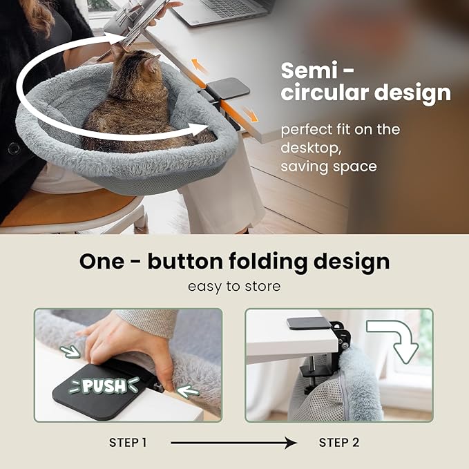 JUNSPOW Cat Desk Bed - Image 4