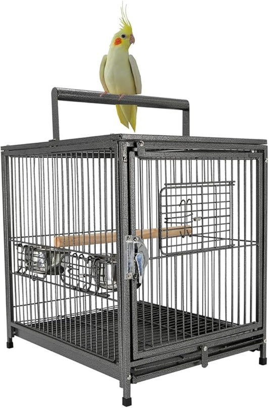 Deluxe Portable Wrought Iron Bird Travel Parrot Vet Carrier Cage Prevent Beaks by Mcage