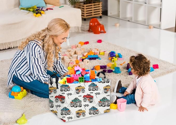 Essme Rectangular Monster Truck Baskets, Car Storage Bins - Image 2