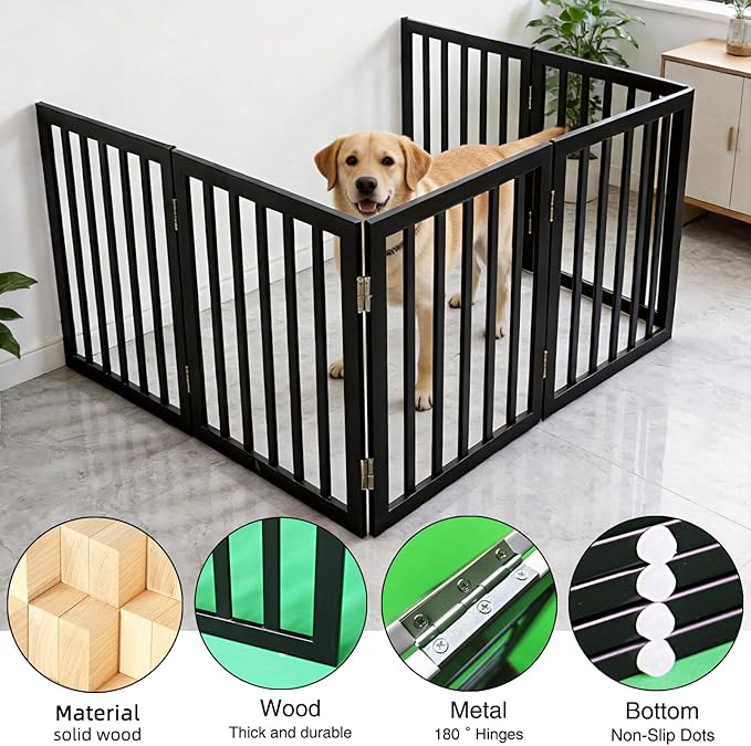 Dog Gate Indoor, Freestanding Dog Fence - Image 5