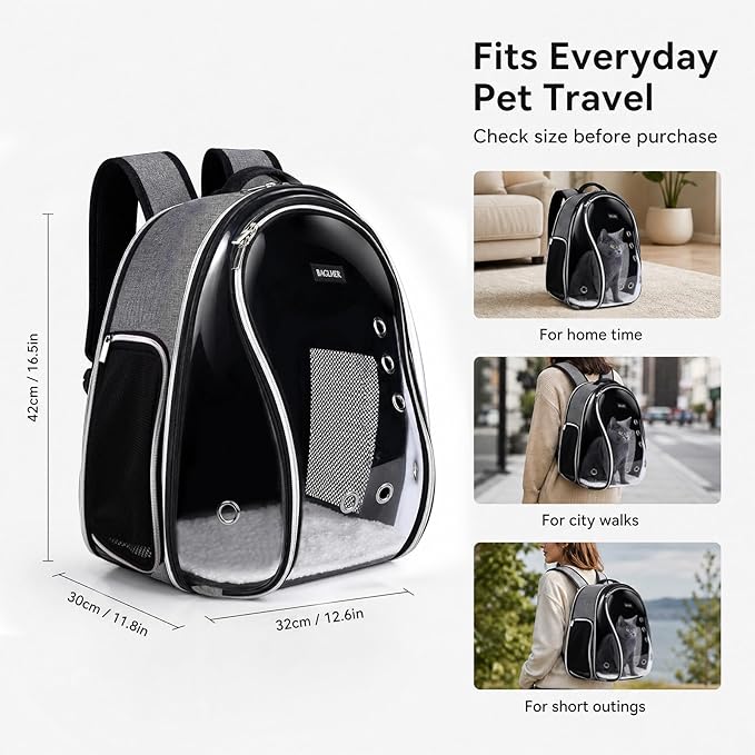 BAGLHER Cat Carrier Backpack Bubble - Image 6