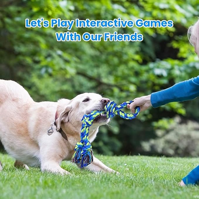 Feeko Heavy Duty Dog Rope Toys for Large Breed Aggressive Chewers, 2 Pack - Image 2