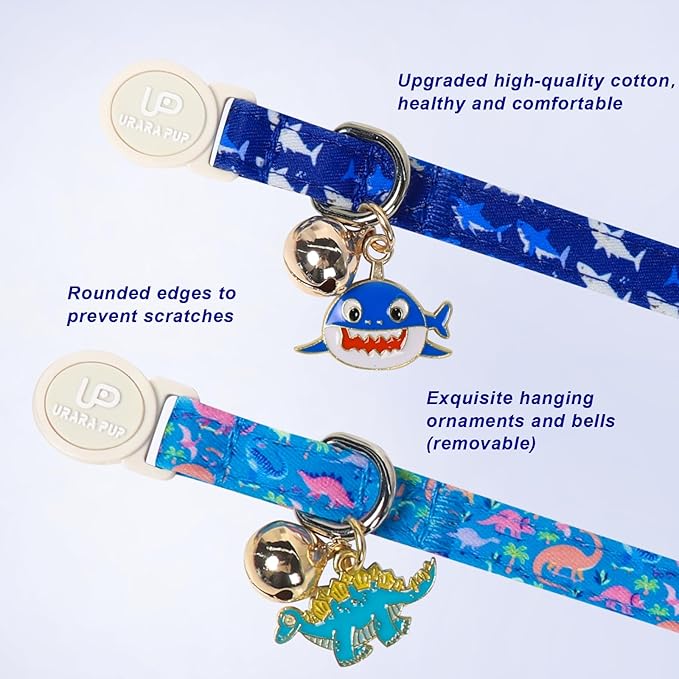 Cat Collar, Pretty Ocean Kitten Collars - Image 2