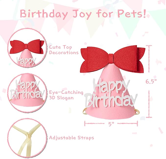 Dog Birthday Party Decoration, Pet Birthday Bandana Set - Image 3