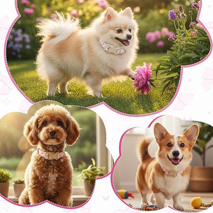 Pink Bow Dog Collar, Girl Dog Collars - Image 5