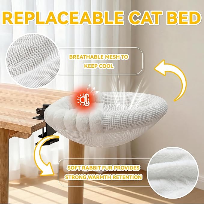 20"x16" Rotatable Foldable Cat Desk Bed - Image 2