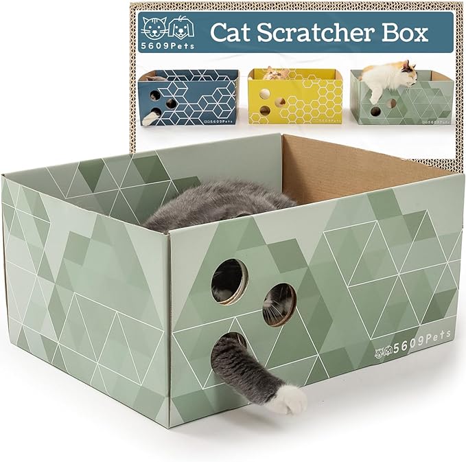 5609PETS Cat Scratching Box, Extra Large Refillable Double-Sided Scratch Pad by 5609PETS