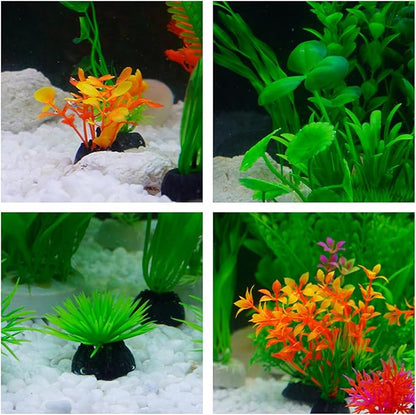 16-Piece Artificial Aquarium Plants Set – Vibrant, Realistic Fish Tank - Image 8