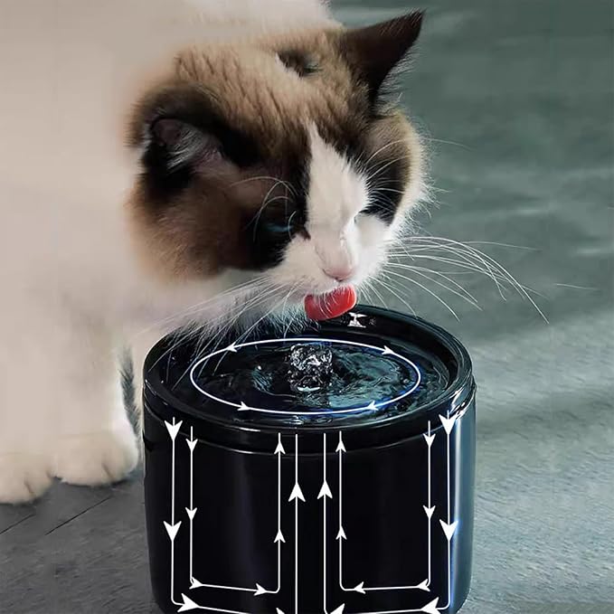 Ceramic Cat Water Fountain 33.82oz/1L Automatic Super Silent Pet Drinking - Image 9