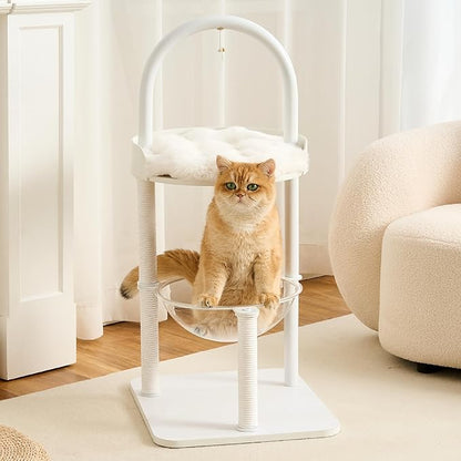 Modern Cat Tree Tower for Indoor Cats up to 12lbs, Wood Cat Bed - Image 9