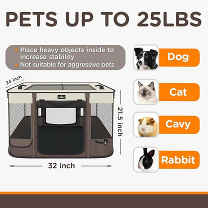Paw Ballet Foldable Pet Kitten Playpen, Upgrade Waterproof Portable Cat Dog - Image 5