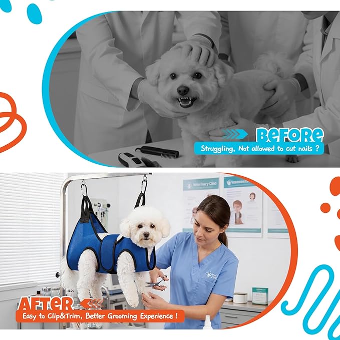 Dog Grooming Hammock Harness, Hanging Sling Restraint - Image 2