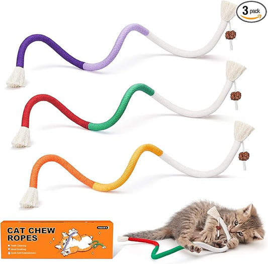 Potaroma Cat Toys Chew Ropes 3Pcs by Potaroma