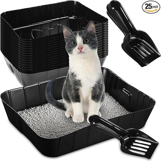 Bokon 50 Pcs 25 Set Disposable Litter Boxes by Bokon