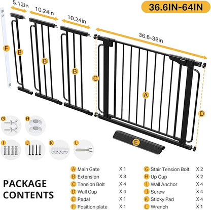 Cumbor 36.6-64" Extra Wide Baby Gate - Image 9