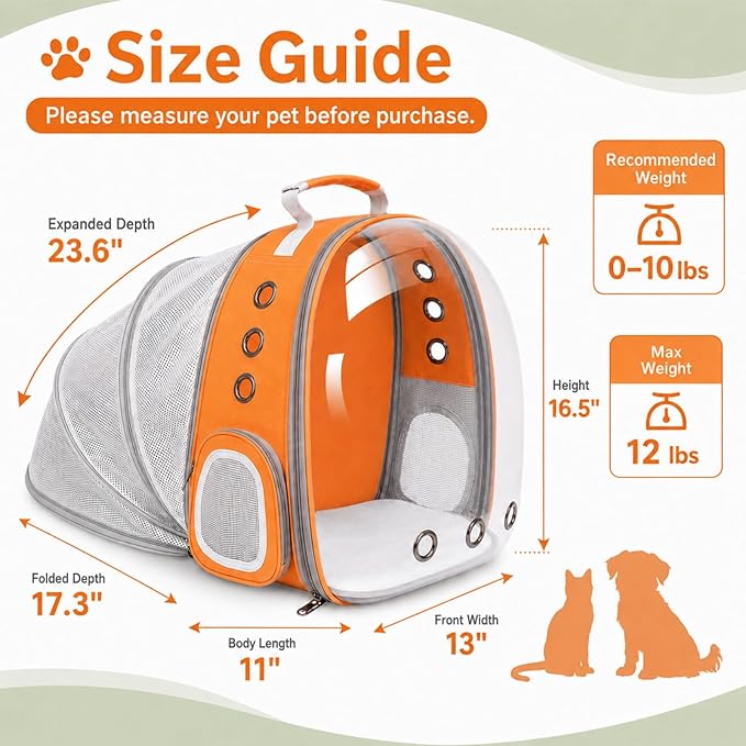 Pet Carrier Backpack Expandable - Image 2