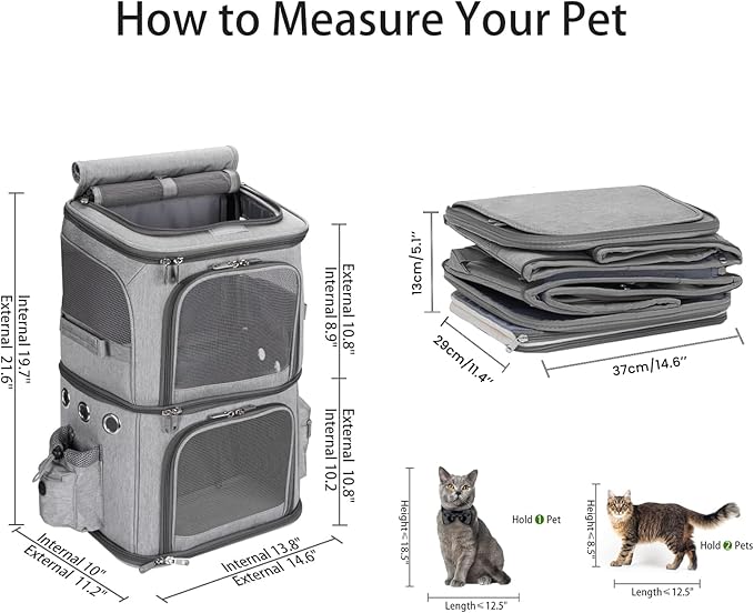 HOVONO Double-Compartment Pet Carrier Backpack - Image 6
