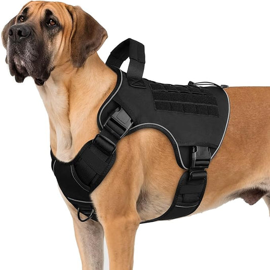WINGOIN Tactical Dog Harness for Extra Large Dogs, Heavy Duty No Pull Dog by WINGOIN