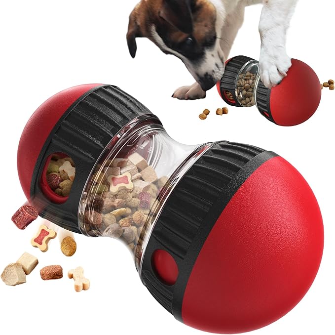 BSISUERM Dog Food Puzzle Toy Adjustable Treat Dispensing Food Dispenser Slow by BSISUERM