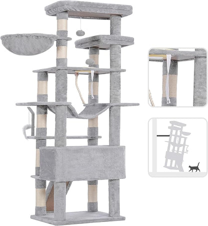 Heybly Tall Cat Tree, 78-inch Multi-Level Cat Tower - Image 8