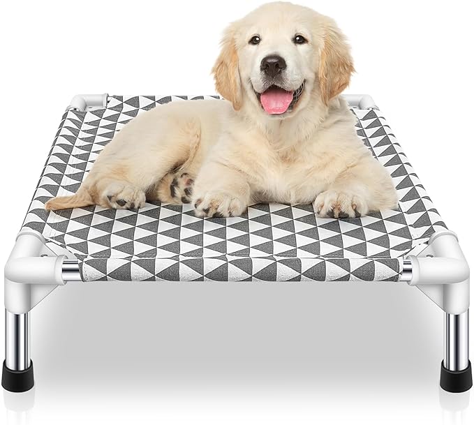 Kuntrust Elevated Outdoor Dog Bed Updated Raised Pet Cot Cooling Puppy Bed by KuntrustDirect