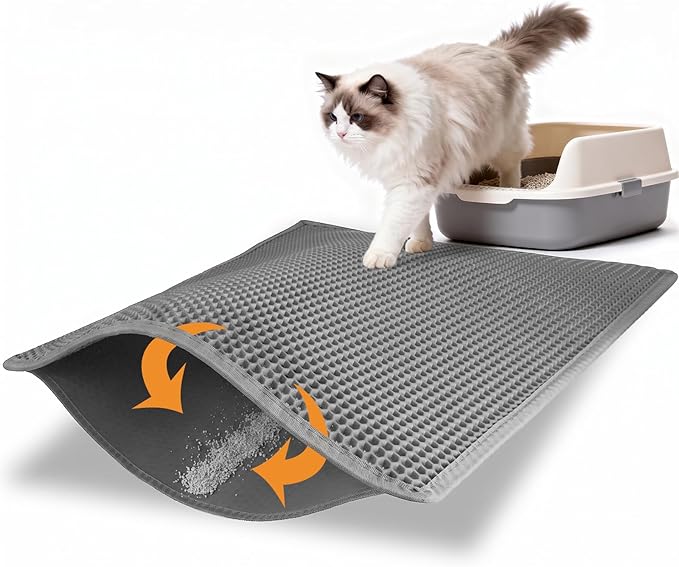 Pieviev Cat Litter Mat Double Layer Waterproof Urine Proof Trapping Mat 1 Pack) by Pieviev