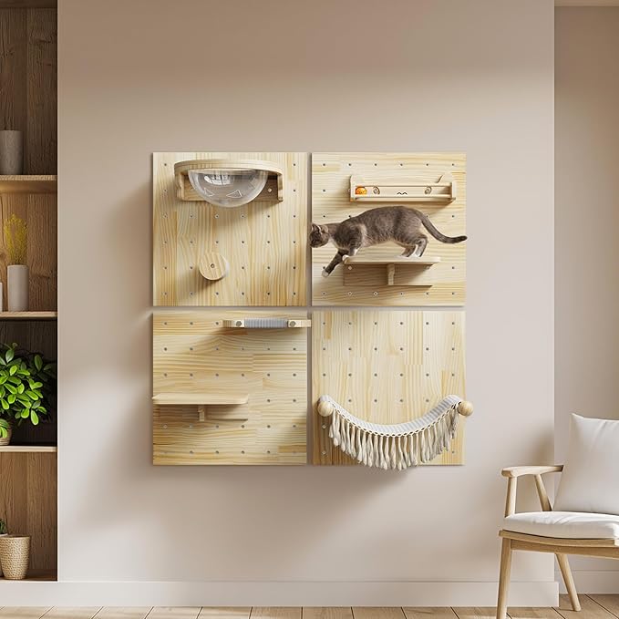 Ardilla & Co. Cat Wall Furniture – Wall-Mounted Modular Wooden Boards - Image 9