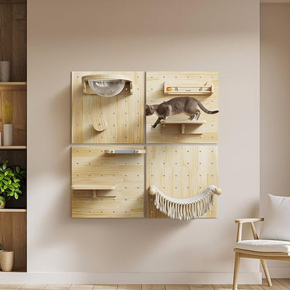 Ardilla & Co. Cat Wall Furniture – Wall-Mounted Modular Wooden Boards - Image 9