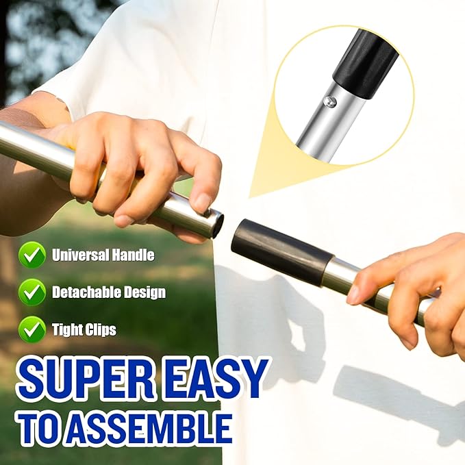 Pooper Scooper for Large Dogs, Adjustable Long Handle Metal Tray and Spade Poop - Image 3