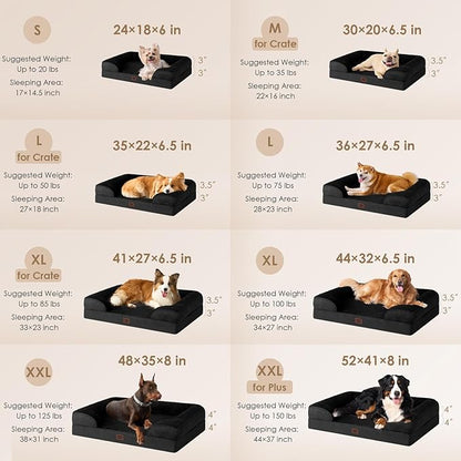 EHEYCIGA Orthopedic Dog Beds for Extra Large Dogs, Waterproof Memory Foam XXL - Image 3