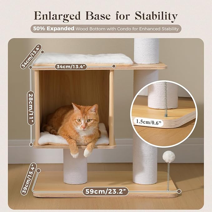 PAWZ Road Floor to Ceiling Cat Tree, 7.6-9.4ft Tall Cat Tower - Image 6