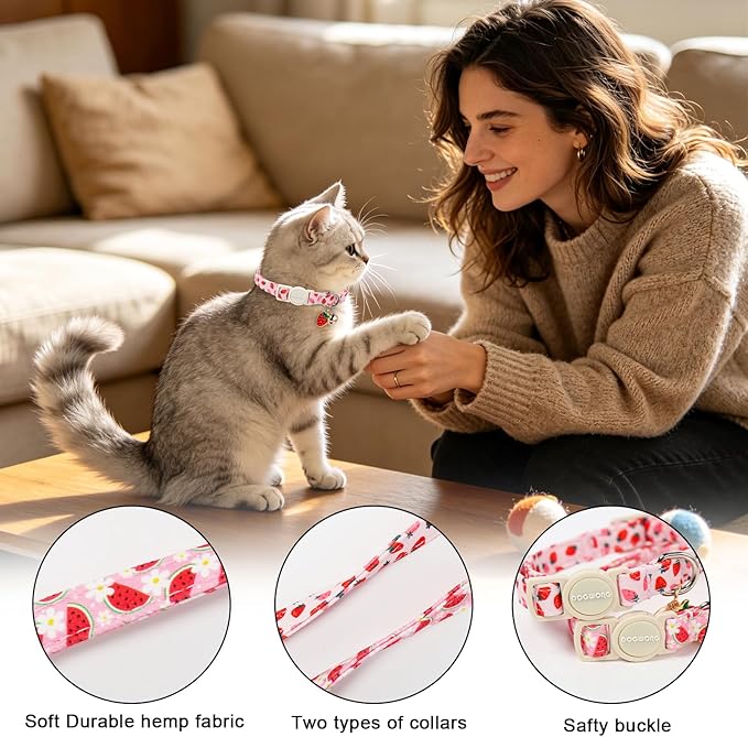 2 Pack Pink Cat Collars - Image 2