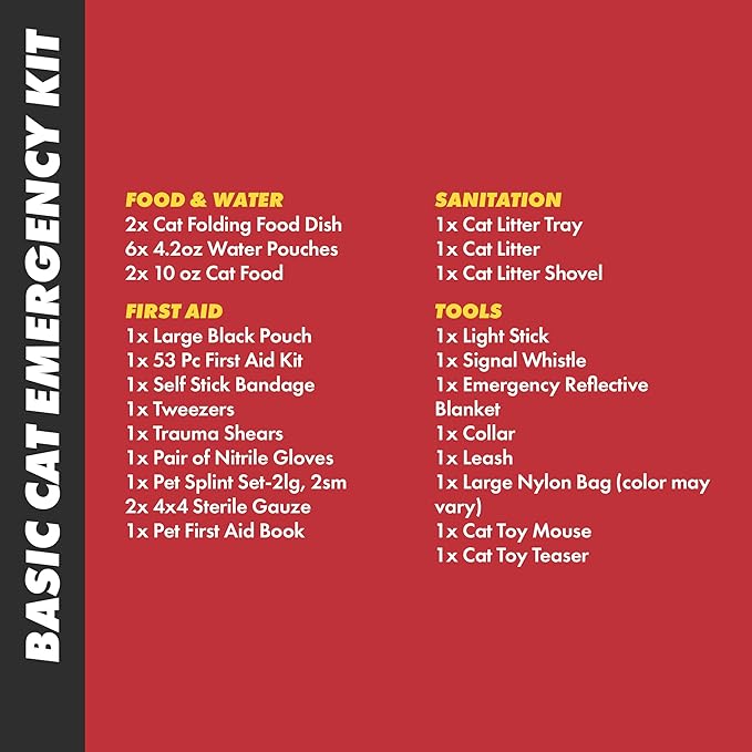 Emergency Zone - Cat Emergency Survival Kit - Bug Out, Travel Kits, First Aid - - Image 4