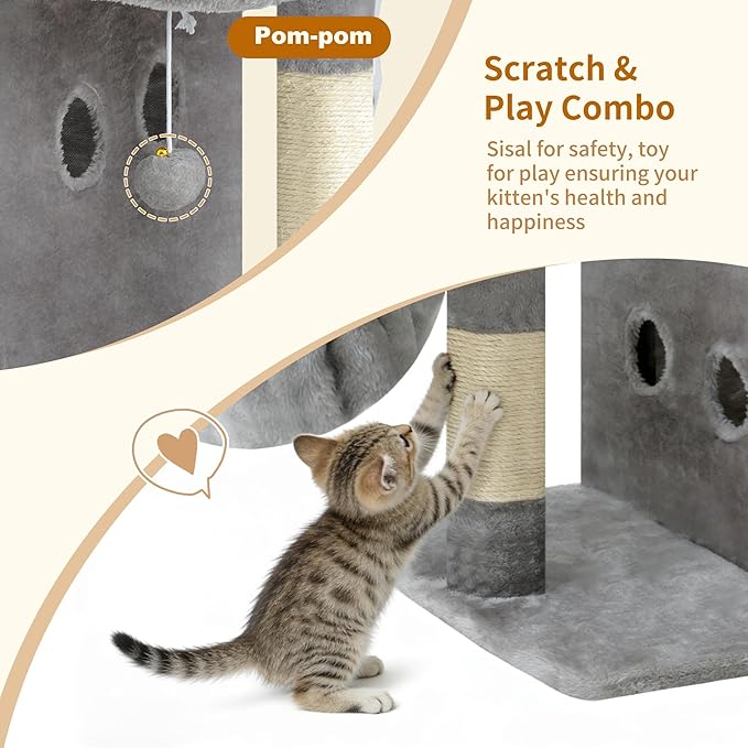 Heybly Cat Tree, 26.3-inch Cat Tower - Image 6